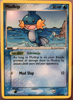 2006 Pokemon TCG Mudkip EX Crystal Guardians 57/100 Non-Holo - Image 1