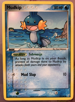 2006 Pokemon TCG Mudkip EX Crystal Guardians 57/100 Non-Holo - Image 2