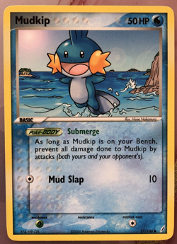 2006 Pokemon TCG Mudkip EX Crystal Guardians 57/100 Non-Holo - Image 3
