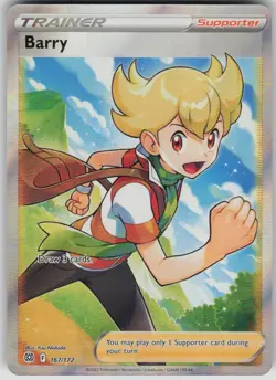 Pokemon TCG Barry (Full Art) Ultra Rare SWSH09: Brilliant Stars 167/172 - Image 1
