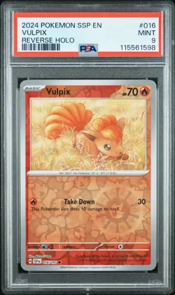2024 Pokemon Surging Sparks - Vulpix - Reverse Holo - PSA 9 (Aug 25) - Image 1