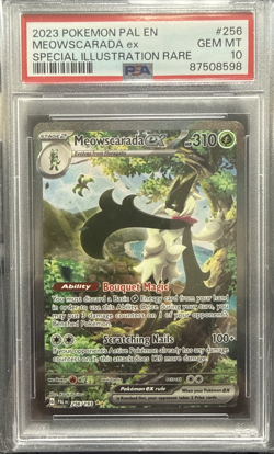 2023 POKEMON PAL EN-PALDEA EVOLVED 256 MEOWSCARADA EX SIR PSA 10 - Image 1