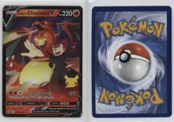 Lance's Charizard V (Celebrations Collection) Pokemon Sword & Shield Black Star - Image 3