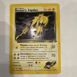 Pokemon Rocket's Zapdos Gym Challenge 15/132 Holo Rare 2000 Unlimited - Image 1
