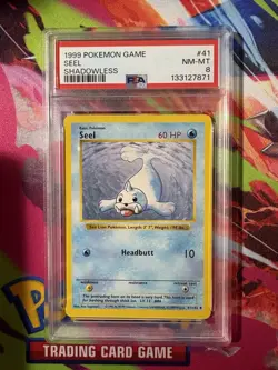 1999 Pokemon Seel Shadowless #41/102 PSA 8 - Image 1