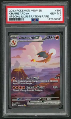 2023 Pokemon MEW EN 151 Charizard EX Special Illustration Rare 199 PSA 10 GEM MT - Image 1