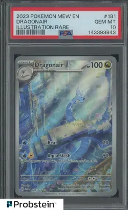 2023 Pokemon Mew EN #181 Dragonair Illustration Rare PSA 10 GEM MINT - Image 1