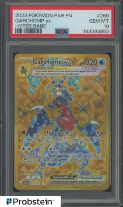 2023 Pokemon PAR EN #260 Garchomp ex Hyper Rare PSA 10 GEM MINT - Image 1