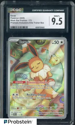 2025 Pokemon Black Star Promos #173 Eevee Evolutions Elite Trainer Box CGC 9.5 - Image 1