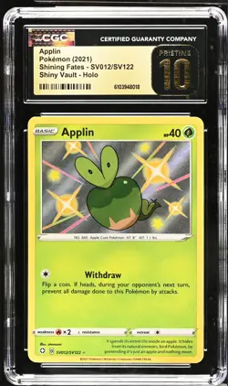 APPLIN Shiny Vault Holo Shining Fates #SV012 CGC Pristine 10 Pokemon - Image 1