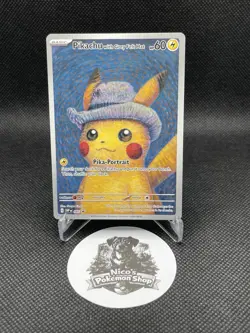 Pokemon TCG Pikachu with Grey Felt Hat 085 Sv Promo 60HP Basic Promo - Image 1