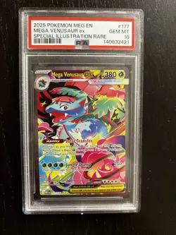 2025 Pokemon Mega Evolution Mega Venusaur EX #177 SIR PSA 10 Gem Mint - Image 1