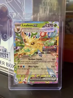 Pokemon Prismatic Evolutions Leafeon ex 006/131 Surprise Box Stamped Sealed - Image 1
