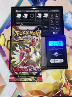 VERY HEAVY 22.59g Scarlet And Violet Base Pokemon TCG Booster Pack - Image 1