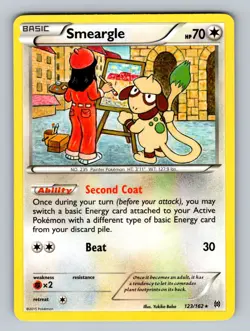 Smeargle 123/162 Rare XY - BREAKthrough NM - LP Pokemon TCG - Image 1