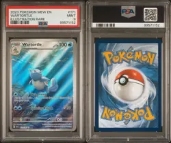 2023 POKEMON MEW EN-151 ILLUSTRATION RARE #171 WARTORTLE PSA 9 - Image 2
