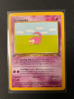 Pokemon Slowpoke Fossil 1st Edition 55/62 - Image 1