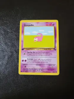 Pokemon Fossil Set 1st Edition Regular Finish Slowpoke 56/62 NM-MT OC484 - Image 1