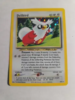 Pokemon TCG Cards Delibird 5/64 Neo Revelation Holo Rare Clean Great shape LOOK - Image 1