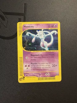 Pokemon Mewtwo Card 20/165 Holo Rare Expedition Base Set - Image 1