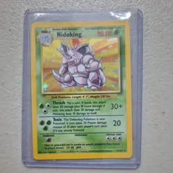 Nidoking Holo Base Set 11/102 Vintage 1999 Pokemon Card WOTC Rare - Image 1