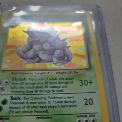 Nidoking Holo Base Set 11/102 Vintage 1999 Pokemon Card WOTC Rare - Image 2