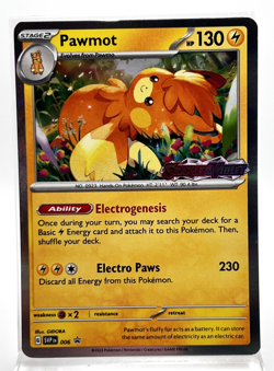 Pawmot Holo SVP 006 Pokemon Card Black Star Promo Scarlet & Violet Stamped LP - Image 1
