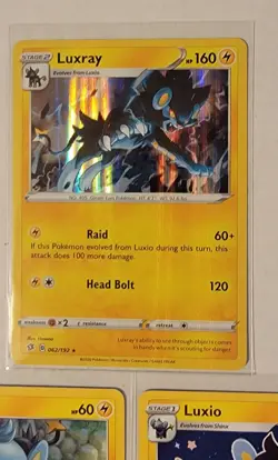 Pokemon Luxray 062/192 Holo Rebel Clash - Full Evolving Bundle - 3 Cards Total - Image 2