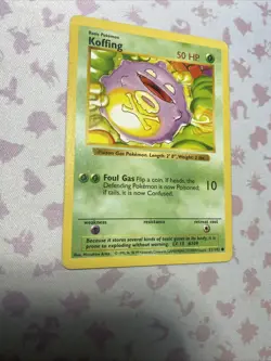 POKEMON Card Shadowless Vintage 1999 Base Set Koffing 51/102 - NM - Free Ship - Image 1