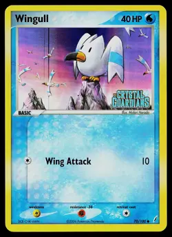 Pokemon Card - Wingull Crystal Guardians 70/100 Common Reverse Holo Stamped - Image 1