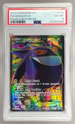 142502426 Gengar EX 2014 Pokemon XY Phantom Forces #114 PSA 6 - Image 1