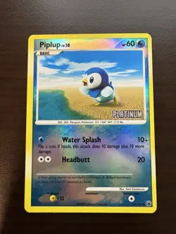 Piplup ⭐ 71/100 Reverse Holo Common Majestic Dawn 2008 Pokemon NM - Image 1