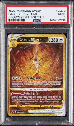 2023 POKEMON SWORD & SHIELD CROWN ZENITH SECRET FULL ART/ARCEUS VSTAR PSA 9 - Image 1