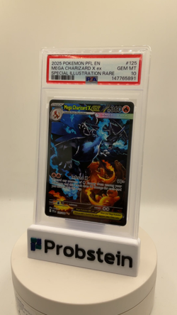 2025 Pokemon PFL EN Special Illustration Rare #125 Mega Charizard X ex PSA 10 - Image 2
