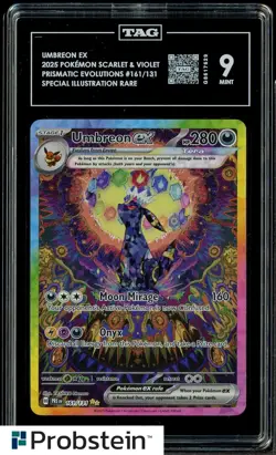 2025 Pokemon PRE EN Special Illustration Rare #161 Umbreon EX TAG 9 MINT - Image 1
