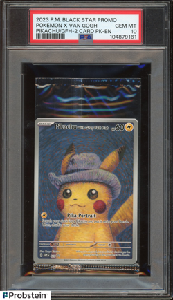 Pokemon Pikachu with Grey Felt hat Van Gogh 085 Graded Sealed Promo PSA 10 - Image 1