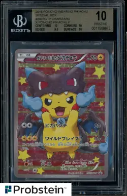 2016 Pokemon Japanese XY Special Box Charizard X Poncho Pikachu BGS 10 PRISTINE - Image 1