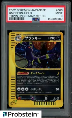 2002 POKEMON JPN THE TOWN ON NO MAP 1ST ED #068 UMBREON-HOLO PSA 9 - Image 1