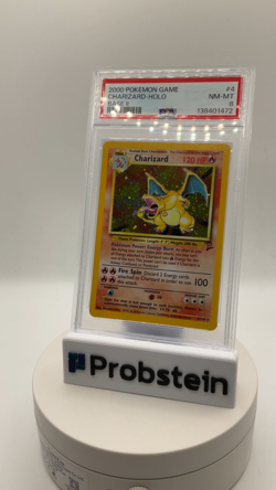 2000 Pokemon Game Base II #4 Charizard Holo PSA 8 NM-MT - Image 2
