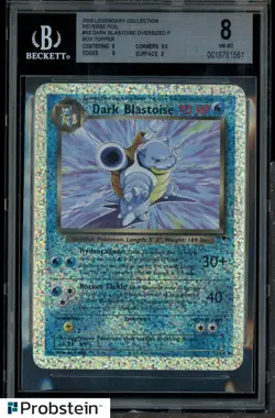 2002 Pokemon Legendary Collection Dark Blastoise Reverse Foil Box Topper BGS 8 - Image 1