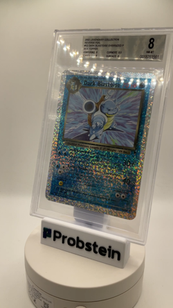 2002 Pokemon Legendary Collection Dark Blastoise Reverse Foil Box Topper BGS 8 - Image 2