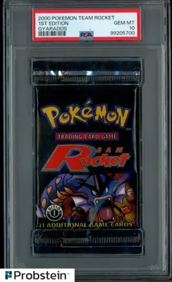 2000 Pokemon Team Rocket 1st Edition Pack Sealed Gyarados PSA 10 GEM MINT - Image 1