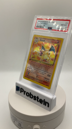 1999 Pokemon German 1st Edition Glurak Holo Charizard #4 PSA 8 NM-MT - Image 2