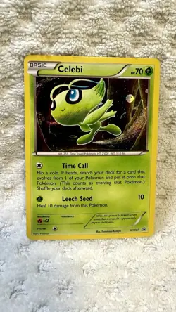 Celebi XY187 Holo Promo Pokemon TCG XY Black Star Cosmos Rare NM Free Shipping - Image 1