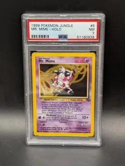 1999 Pokemon Jungle Mr. Mime Holo 6/64 PSA 7 - Image 2