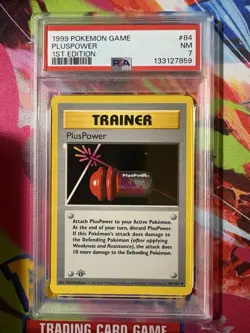 Pokemon PlusPower Base Set Shadowless 1st Edition #84 PSA 7 - Image 1
