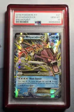 2016 Pokemon - XY Breakpoint - M Gyarados EX 27/122 - PSA 10 - Image 1