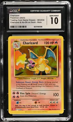 Pokemon 2023 Charizard Charizard & Ho-Oh ex Deck Holo TCG Classic #003 CGC 10 - Image 1