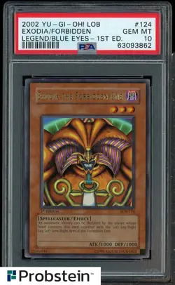 2002 Yu-Gi-Oh! LOB 1st Edition #124 Exodia The Forbidden One PSA 10 GEM MINT - Image 1