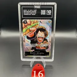 TAG GEM MINT 10 (973) MONKEY D. LUFFY #P-075 SAIKYO JUMP PROMO 2024 ONE PIECE 16 - Image 1